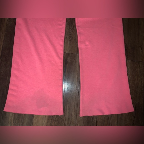VS PINK SIZE SMALL OG BOYFRIEND STYLE SWEATPANTS. Hot Barbie Pink w/Marl Grey. - Picture 8 of 10